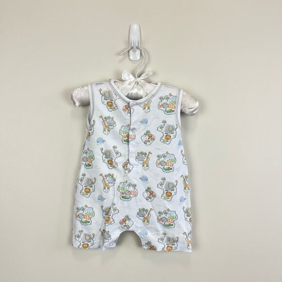 Kissy Kissy Pima Cotton Save Our World Playsuit Romper 0-3 Months - Picture 1 of 5